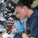La astronauta Serena-Auñón-Chancelor, trabajando a bordo de la ISS